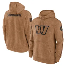 Men's Washington Commanders No. 2023 Salute to Service Club Pullover Hoodie - Brown