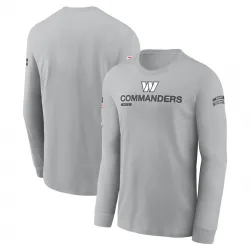 Men's Washington Commanders No. 2024 Salute To Service Long Sleeve T-Shirt - Gray