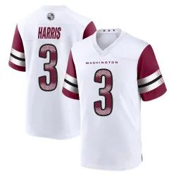 Men's Will Harris Washington Commanders No.3 Game Jersey - White