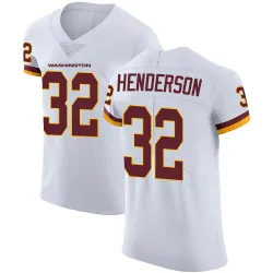 Men's Xavier Henderson Washington Commanders No.32 Elite Vapor Untouchable Jersey - White