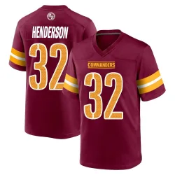 Men's Xavier Henderson Washington Commanders No.32 Game Burgundy Jersey