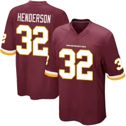Men's Xavier Henderson Washington Commanders No.32 Game Burgundy Team Color Jersey