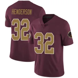 Men's Xavier Henderson Washington Commanders No.32 Limited Burgundy Alternate Vapor Untouchable Jersey