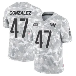 Men's Zane Gonzalez Washington Commanders No.47 Limited 2024 Salute to Service Jersey - Arctic Camo