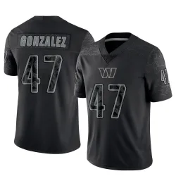 Men's Zane Gonzalez Washington Commanders No.47 Limited Reflective Jersey - Black