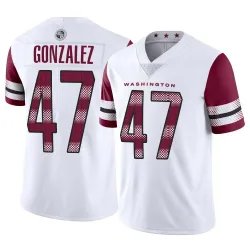 Men's Zane Gonzalez Washington Commanders No.47 Limited Vapor Jersey - White