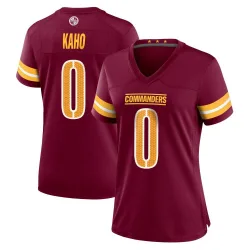 Women's Ale Kaho Washington Commanders No.0 Game Burgundy Jersey