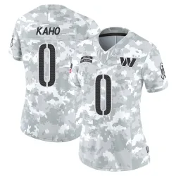 Women's Ale Kaho Washington Commanders No.0 Limited 2024 Salute to Service Jersey - Arctic Camo