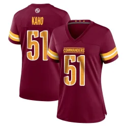 Women's Ale Kaho Washington Commanders No.51 Game Burgundy Jersey