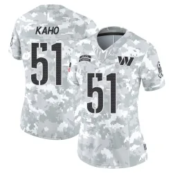 Women's Ale Kaho Washington Commanders No.51 Limited 2024 Salute to Service Jersey - Arctic Camo