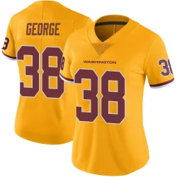 Women's Allan George Washington Commanders No.38 Limited Color Rush Jersey - Gold