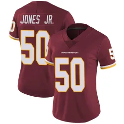 Women's Andre Jones Jr. Washington Commanders No.50 Limited Burgundy Team Color Vapor Untouchable Jersey