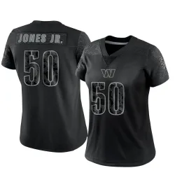 Women's Andre Jones Jr. Washington Commanders No.50 Limited Reflective Jersey - Black
