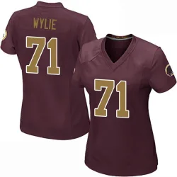 Women's Andrew Wylie Washington Commanders No.71 Game Burgundy Alternate Jersey