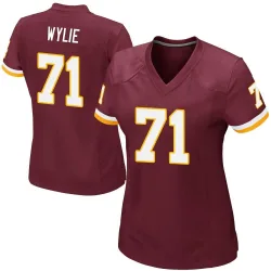Women's Andrew Wylie Washington Commanders No.71 Game Burgundy Team Color Jersey