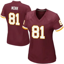 Women's Art Monk Washington Commanders No.81 Game Burgundy Team Color Jersey