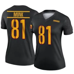 Women's Art Monk Washington Commanders No.81 Legend Alternate Jersey - Black
