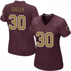 Women's Austin Ekeler Washington Commanders No.30 Game Burgundy Alternate Jersey