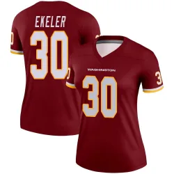 Women's Austin Ekeler Washington Commanders No.30 Legend Burgundy Jersey