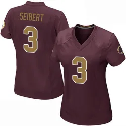 Women's Austin Seibert Washington Commanders No.3 Game Burgundy Alternate Jersey