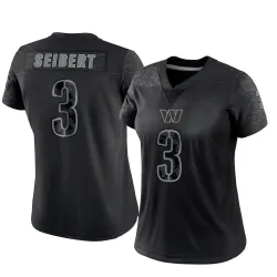 Women's Austin Seibert Washington Commanders No.3 Limited Reflective Jersey - Black