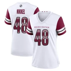 Women's Ben Nikkel Washington Commanders No.48 Game Jersey - White