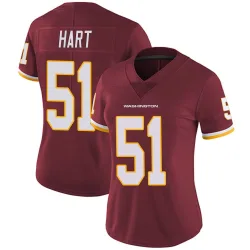 Women's Bobby Hart Washington Commanders No.51 Limited Burgundy Team Color Vapor Untouchable Jersey