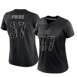 Women's Bobby Price Washington Commanders No.37 Limited Reflective Jersey - Black
