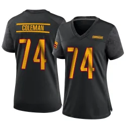 Women's Brandon Coleman Washington Commanders No.74 Game Alternate Jersey - Black