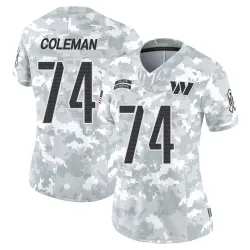Women's Brandon Coleman Washington Commanders No.74 Limited 2024 Salute to Service Jersey - Arctic Camo
