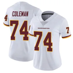 Women's Brandon Coleman Washington Commanders No.74 Limited Vapor Untouchable Jersey - White