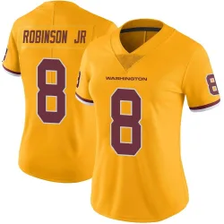 Women's Brian Robinson Jr. Washington Commanders No.8 Limited Color Rush Jersey - Gold