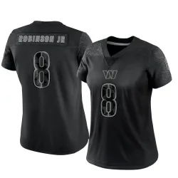 Women's Brian Robinson Jr. Washington Commanders No.8 Limited Reflective Jersey - Black