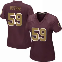 Women's Bryce Notree Washington Commanders No.59 Game Burgundy Alternate Jersey