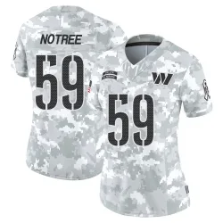Women's Bryce Notree Washington Commanders No.59 Limited 2024 Salute to Service Jersey - Arctic Camo