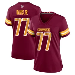 Women's Carl Davis Jr. Washington Commanders No.77 Game Burgundy Jersey