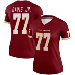 Women's Carl Davis Jr. Washington Commanders No.77 Legend Burgundy Jersey