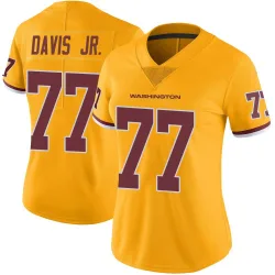 Women's Carl Davis Jr. Washington Commanders No.77 Limited Color Rush Jersey - Gold