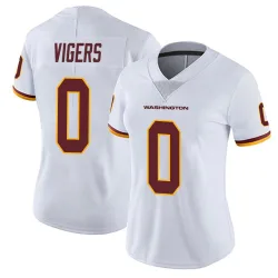 Women's Car'lin Vigers Washington Commanders No.0 Limited Vapor Untouchable Jersey - White