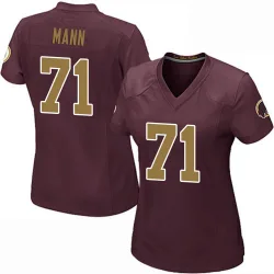 Women's Charles Mann Washington Commanders No.71 Game Burgundy Alternate Jersey