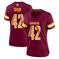 Women's Charley Taylor Washington Commanders No.42 Game Burgundy Jersey