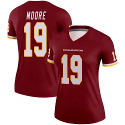 Women's Chris Moore Washington Commanders No.19 Legend Burgundy Jersey