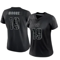 Women's Chris Moore Washington Commanders No.19 Limited Reflective Jersey - Black