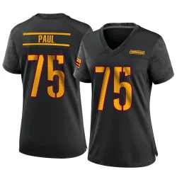 Women's Chris Paul Washington Commanders No.75 Game Alternate Jersey - Black