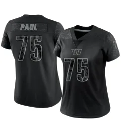 Women's Chris Paul Washington Commanders No.75 Limited Reflective Jersey - Black