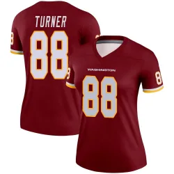 Women's Cole Turner Washington Commanders No.88 Legend Burgundy Jersey