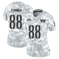 Women's Cole Turner Washington Commanders No.88 Limited 2024 Salute to Service Jersey - Arctic Camo