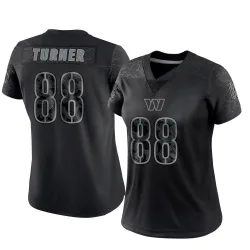 Women's Cole Turner Washington Commanders No.88 Limited Reflective Jersey - Black