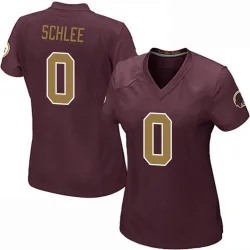 Women's Collin Schlee Washington Commanders No.0 Game Burgundy Alternate Jersey