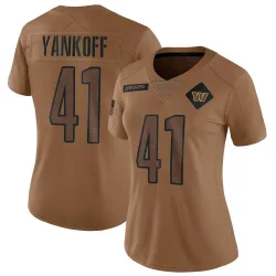 Women's Colson Yankoff Washington Commanders No.41 Limited 2023 Salute To Service Jersey - Brown